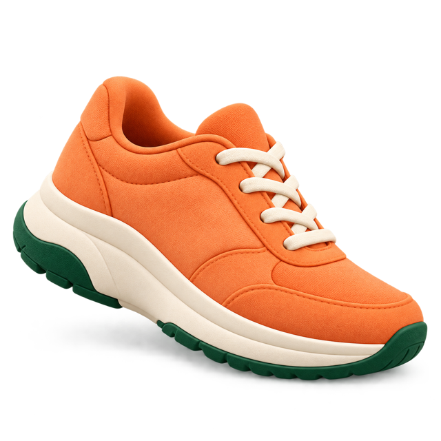 Orange running shoe